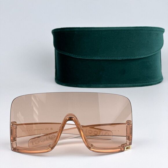 NEW Gucci GG1631S 010 Nude Pink Shield Unisex Sunglasses GG 1631S